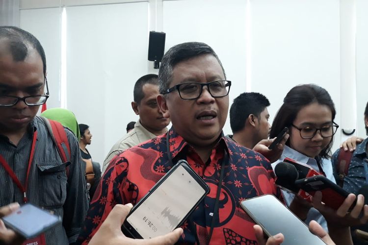 Sekjen PDI-P Hasto Kristiyanto di kantor DPP PDI-P, Jakarta, Rabu (8/1/2020).