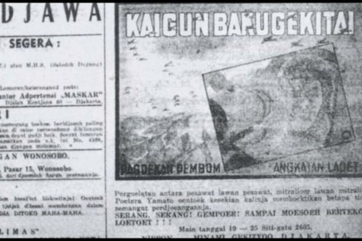 Salah satu bentuk propaganda untuk mendukung Gerakan Tiga A.