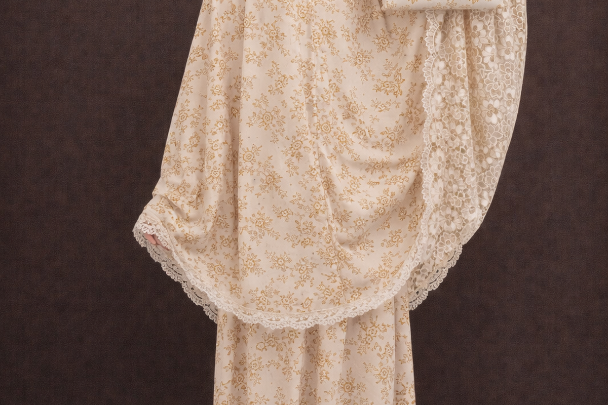 Mukena Jumbo dengan Renda Two Tone