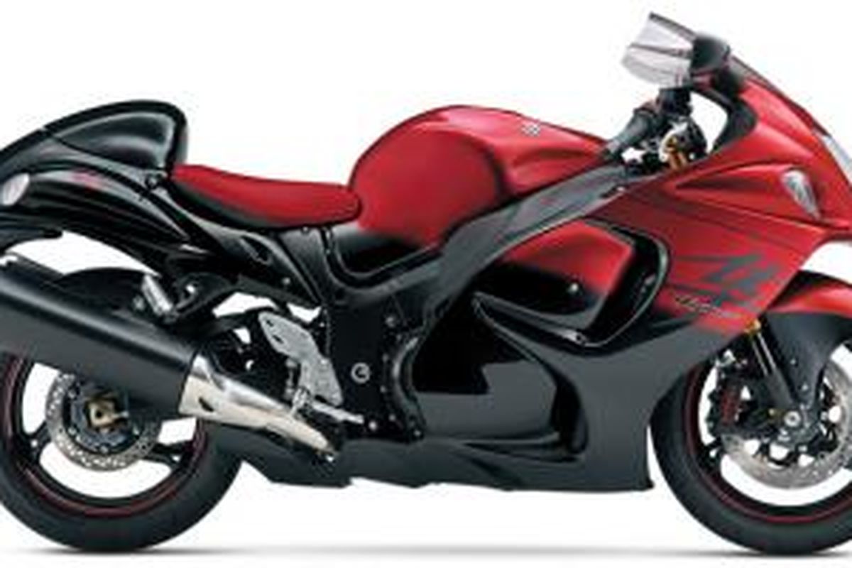 Suzuki Hayabusa edisi spesial dengan nuansa warna kombinasi hitam dan merah.