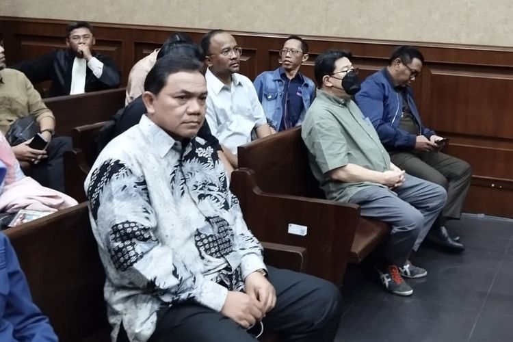 Anggota III Badan Pemeriksa Keuangan (BPK), Achsanul Qosasi dalam sidang Pengadilan Tindak Pidana Korupsi (Tipikor) pada Pengadilan Negeri (PN) Jakarta Pusat, Kamis (7/3/2024).