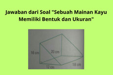 Jawaban dari Soal "Sebuah Mainan Kayu Memiliki Bentuk dan Ukuran"