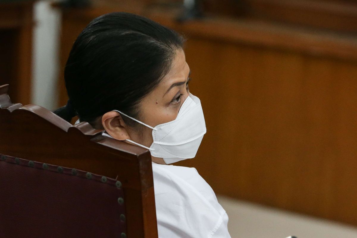 Terdakwa kasus pembunuhan berencana Brigadir Nofriansyah Yosua Hutabarat atau Brigadir J, Putri Candrawathi menjalani sidang pembacaan pleidoi atau nota pembelaan di Pengadilan Negeri Jakarta Selatan, Jakarta, Rabu (25/1/2023).