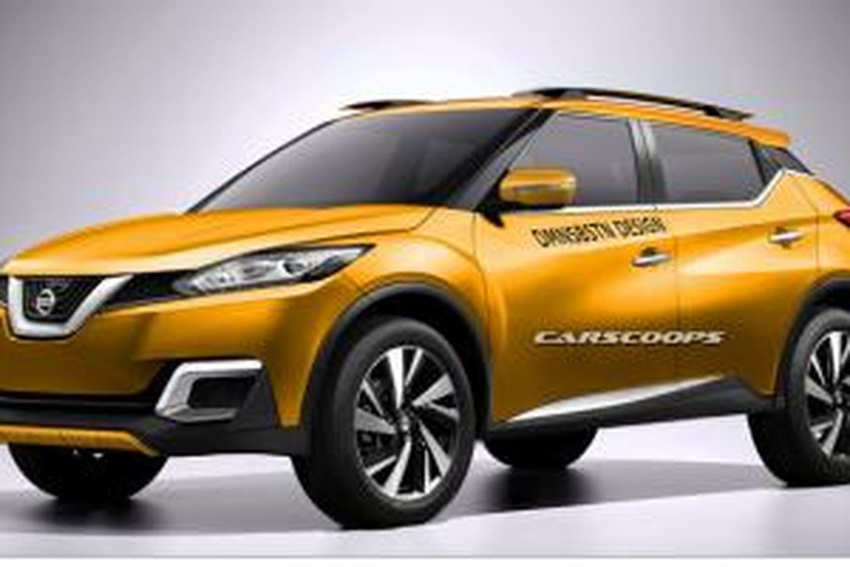 Hasil rekayasa digital versi produksi Nissan Kicks Concept.