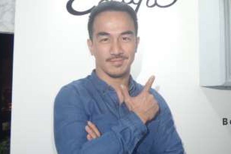 Joe Taslim usai jumpa pers layanan Sweet Escape di Cassis Kitchen, Jakarta Selatan, Kamis (24/11/2016).