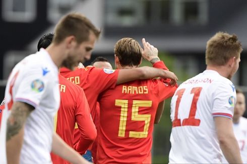 Hasil Kualifikasi Euro 2020, Spanyol Menang, Ramos Catat Rekor