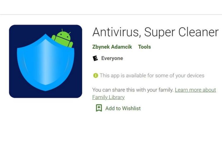 Ilustrasi aplikasi Antivirus, Super Cleaner.