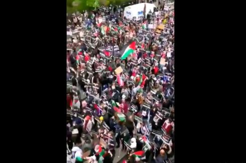 Pawai Solidaritas Pro-Palestina Digelar di Sejumlah Negara Tuntut Sanksi untuk Israel