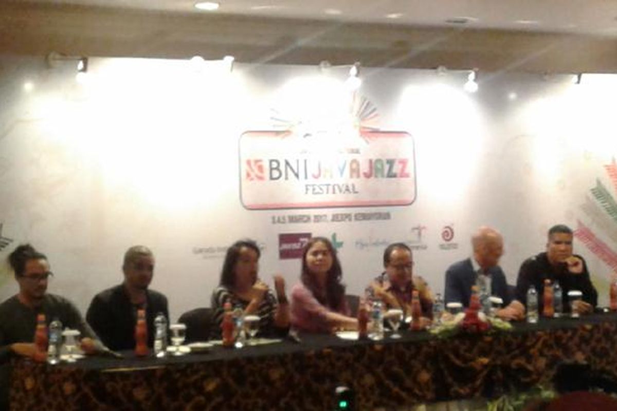 Jumpa pers Java Jazz Festival di Hotel Borobudur, Jakarta Pusat, Rabu (1/3/2017).