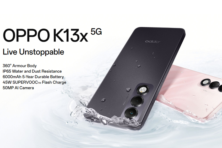 Oppo K13x 5G rilis di India, Senin (23/6/2025)