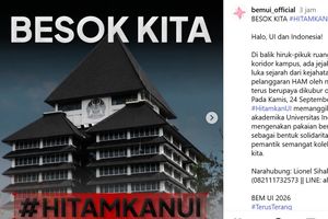BEM UI Gelar Aksi Serba Hitam Besok, Peringati Sederet Pelanggaran HAM