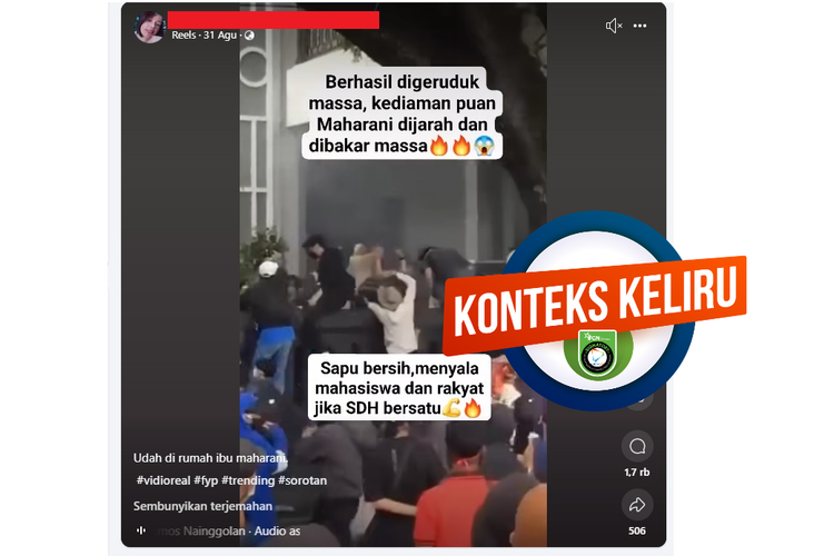 INFOGRAFIK: Beredar Hoaks Rumah Puan Maharani Dibakar Usai Terjadi Penjarahan