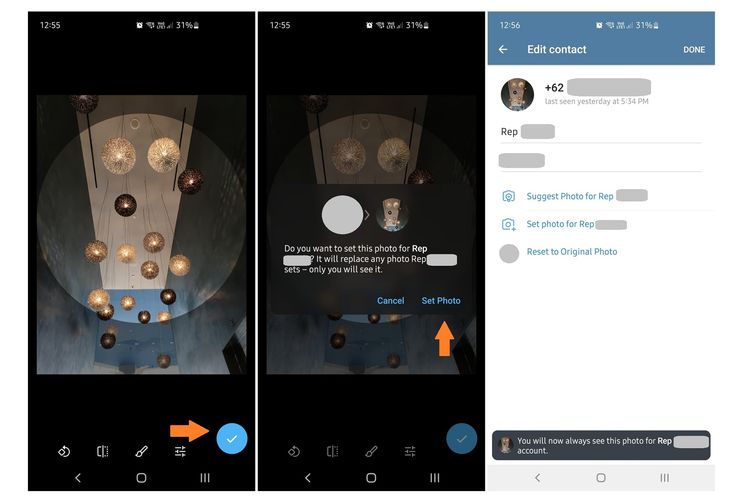 Cara rahasia ganti foto profil Telegram kontak lain