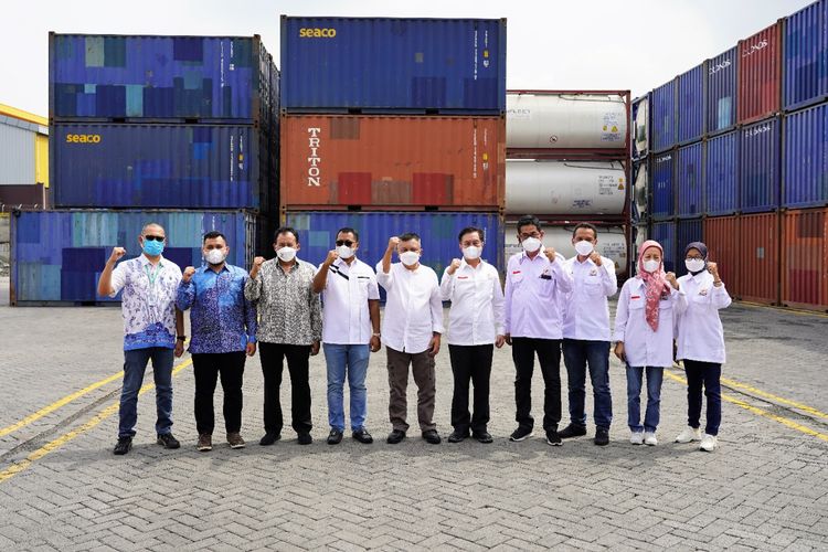 Kemenkop UKM Lepas Ekspor 150 Kontainer Sabun Olahan UKM Ke Afrika dan Timur Tengah