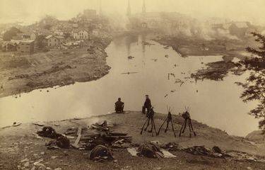 Military post on Kernville Hill, after the Johnstown Flood, May 31, 1889.