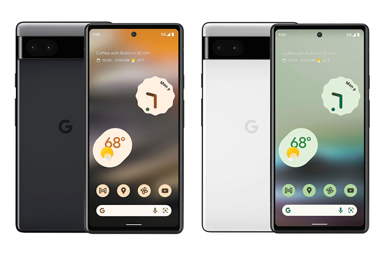 Ponsel Pixel 6 A yang tampil dalam dua warna, yaitu charcoal (kiri) dan chalk (kanan) (Sumber: Twitter/Evan Blass)
