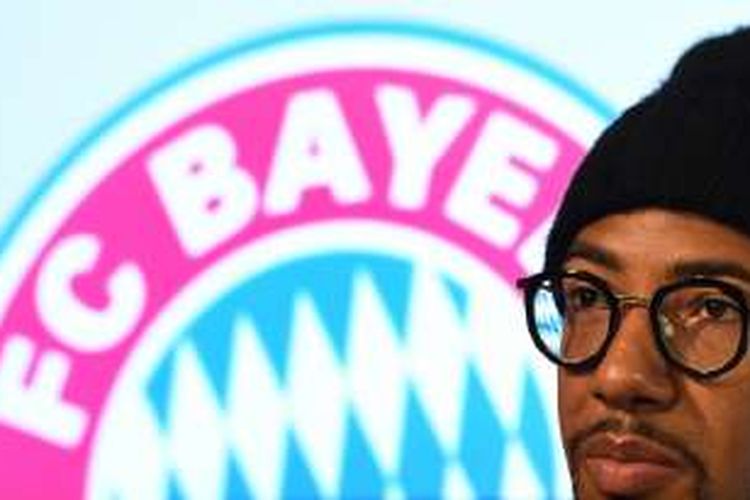 Pemain belakang Bayern Muenchen, Jerome Boateng, menghadiri 