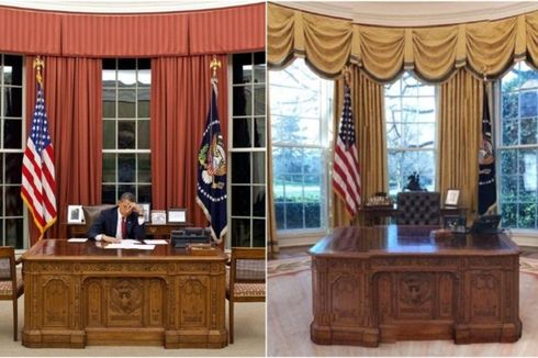 Beda Obama dan Trump, Ada di Ruang Oval