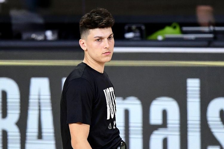 Pemain Miami Heat, Tyler Herro, bersiap jelang Gim 2 Final NBA 2020.