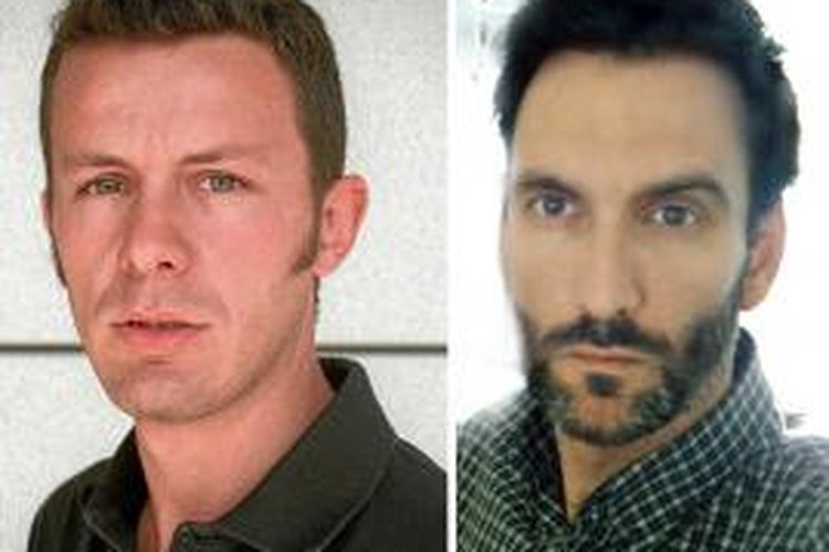 Jurnalis Javier Espinosa (kiri) dan fotografer Ricardo Garcia-Vilanova, diculik kelompok militan ISIL sejak 16 September lalu.