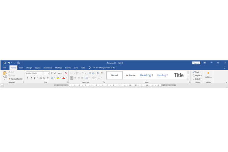 Ilustrasi fungsi menu Home pada Microsoft Word.