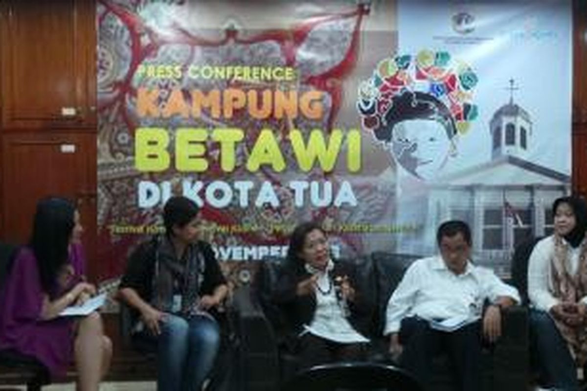 Press conference Kampung Betawi Kota Tua pada 16-17 November 2013.