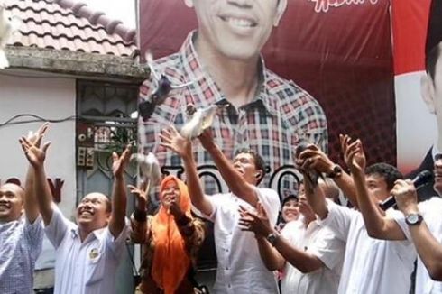 Untuk Jokowi-JK, Relawan Lepas Tujuh Merpati Putih