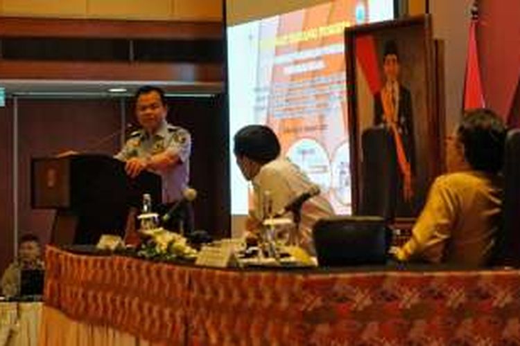 Direktur Jenderal Imigrasi Ronny F. Sompie saat menghadiri rapat koordinasi Pengendalian Pengelolaan Perbatasan Negara di Hotel Borobudur, Jakarta Pusat, Selasa (17/1/2017).