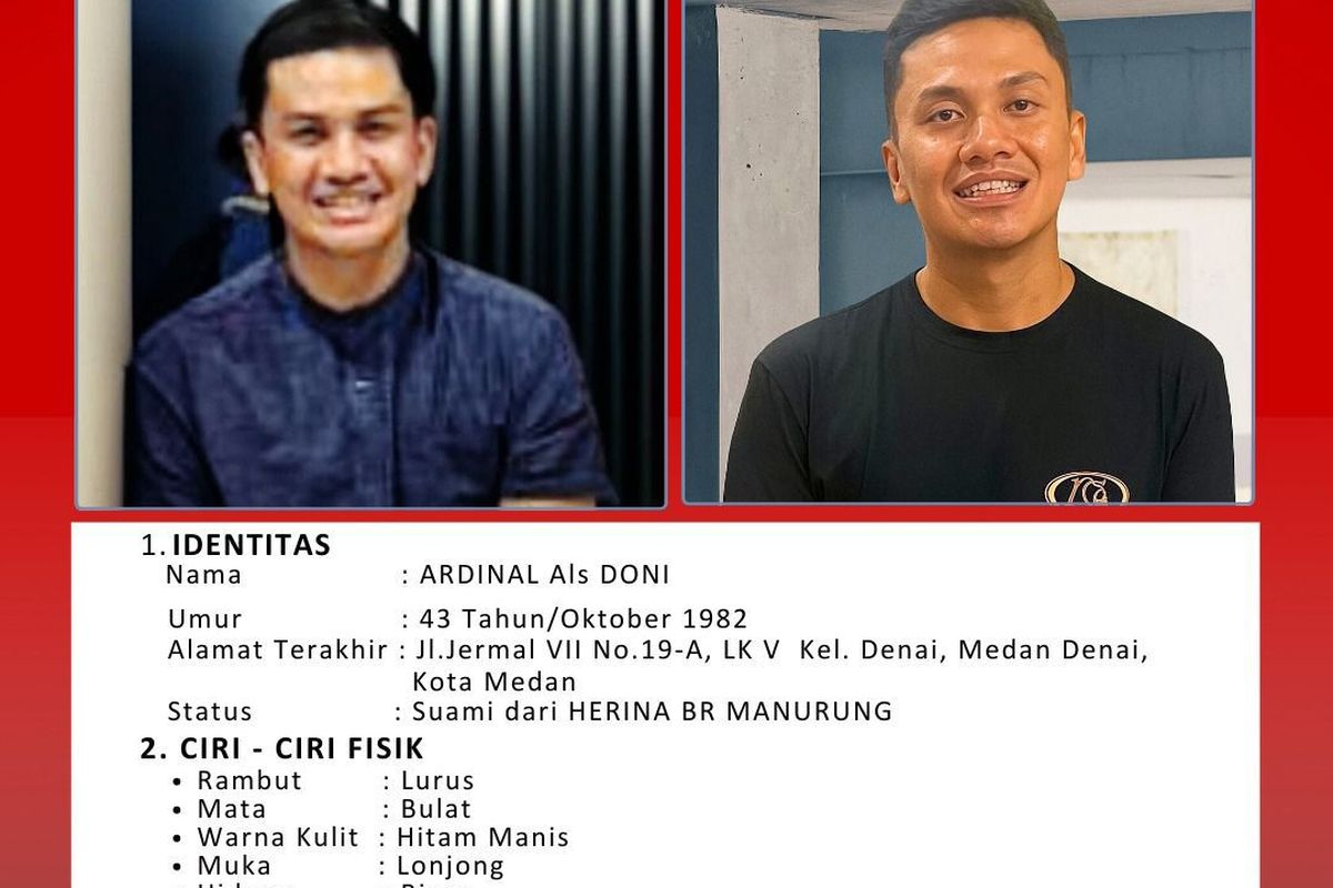 Poster DPO pemilik Dragon KTV Medan, Ardinal