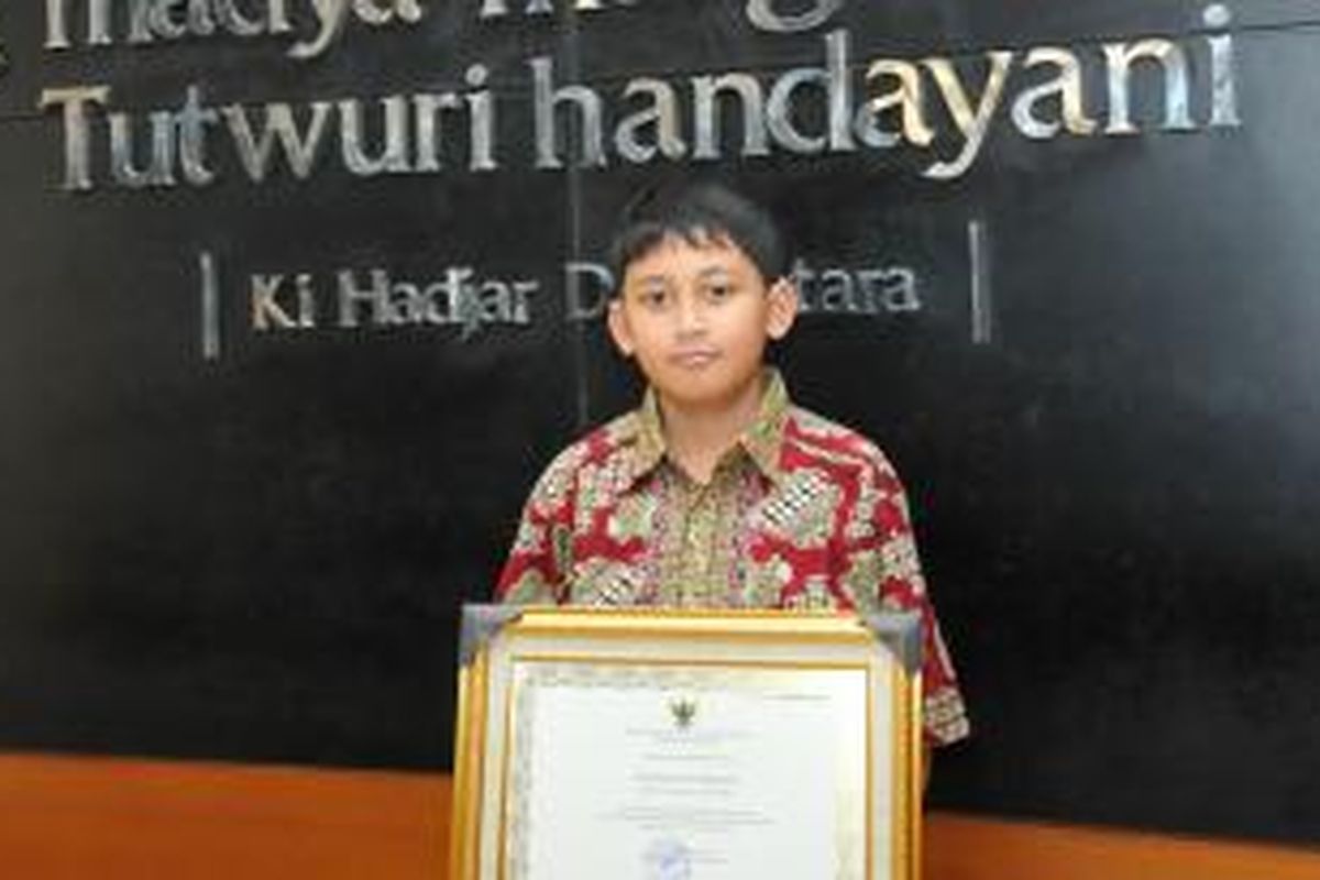 Kinanta Arya Bagaswati, siswa kelas VIII  SMP Negeri 2 Purwokerto, Jawa Tengah. 