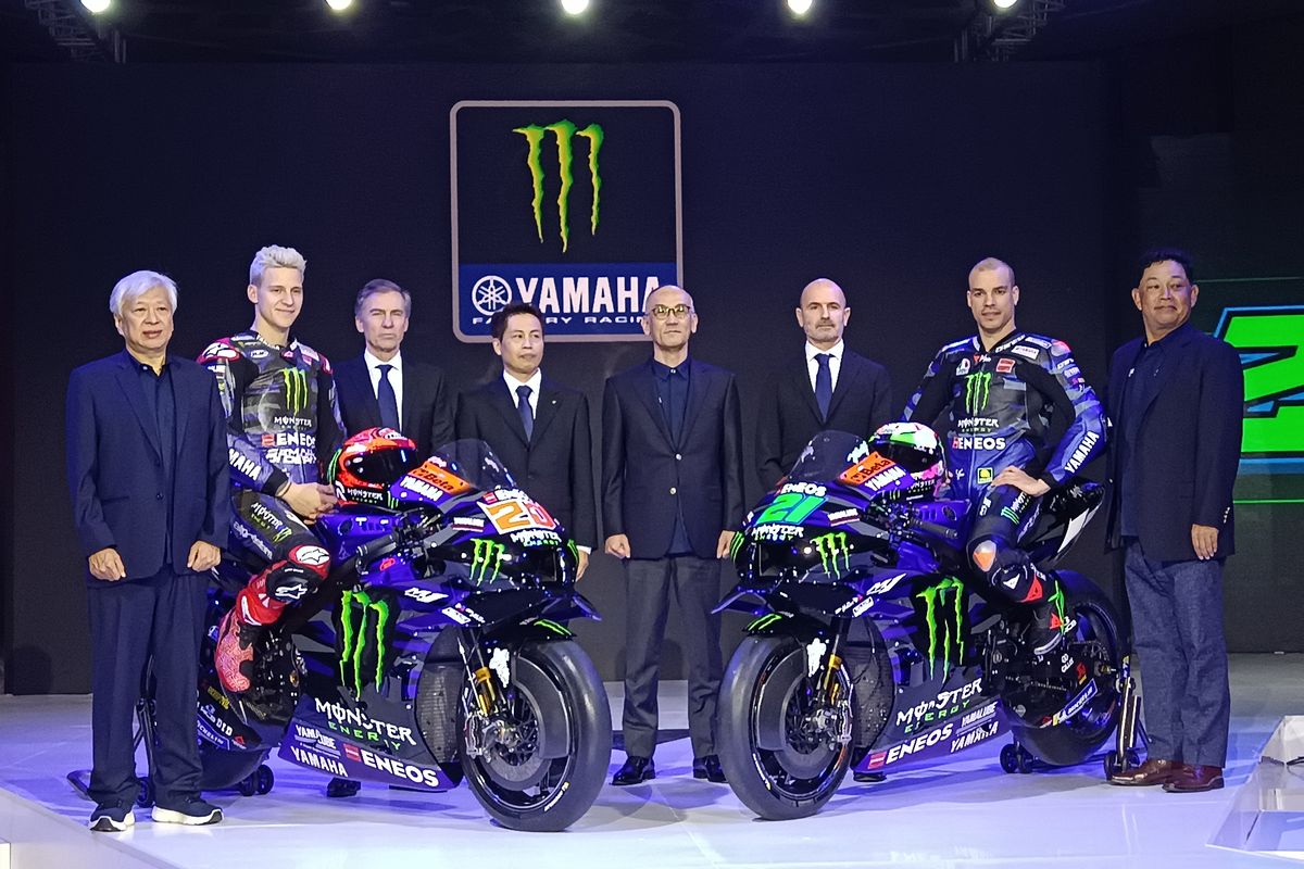 Peluncuran livery Monster Energy Yamaha MotoGP di Jakarta, Selasa (17/1/2023)