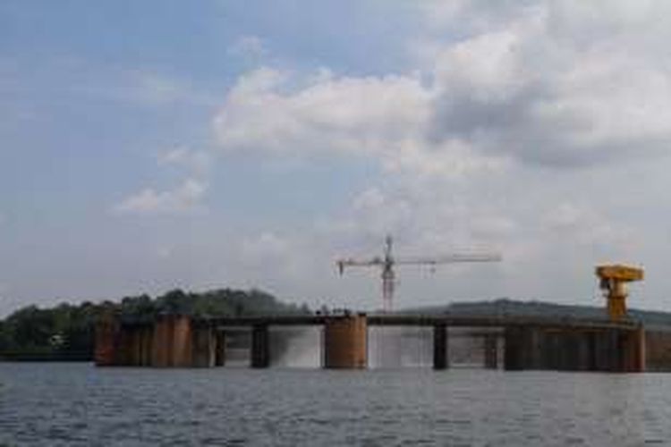 Waduk Jatiluhur di Purwakarta, Jawa Barat. Gambar diambil pada Senin (7/11/2016)