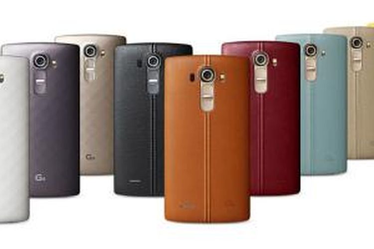 Casing LG G4 terbuat dari material kulit dan plastik