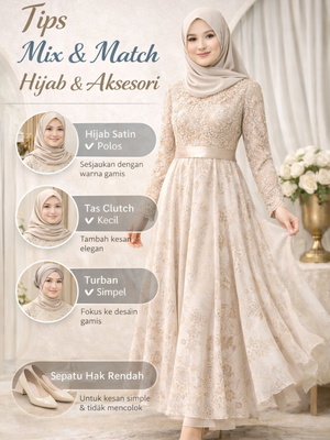Gamis Tips Mix & Match Hijab  Aksesori