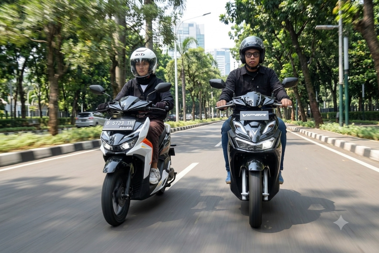 Komparasi Motor Listrik Rp 25 Jutaan: VinFast Viper Vs Emotor Sprinto