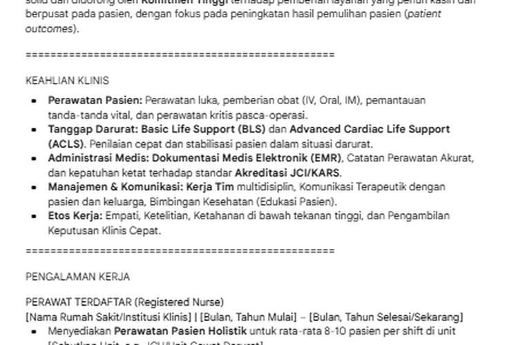 Hasil CV generated AI Nurse Healthcare Worker (1)