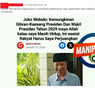 INFOGRAFIK: Hoaks Jokowi Nyatakan Gibran-Kaesang Akan Jadi Presiden-Wapres pada 2029