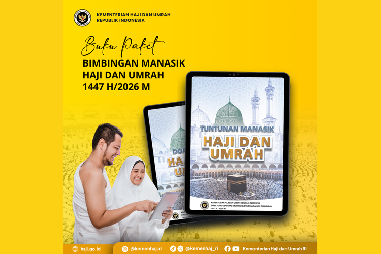 Kementerian Haji dan Umrah mengeluarkan buku paket bimbingan manasik haji dan umrah 1447 H/2026 M.