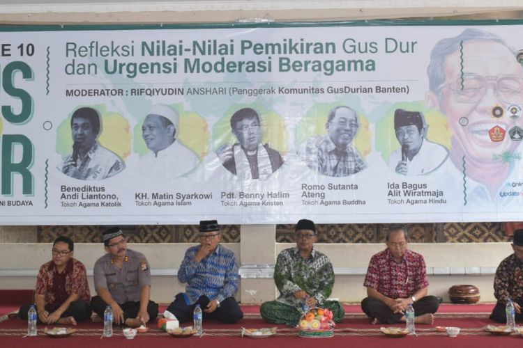 Peringatan haul Gus Dur di Pondok Pesantren Al-Fathaniyah, Serang, Banten. (9/2/2020).