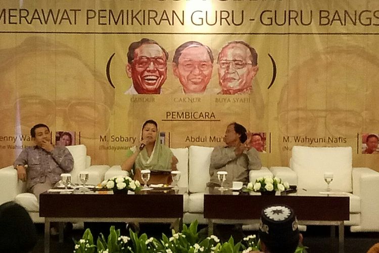 Diskusi Merawat Pemikiran Para Guru Bangsa di Hotel Atlet Century, Jakarta, Rabu (12/4/2017)