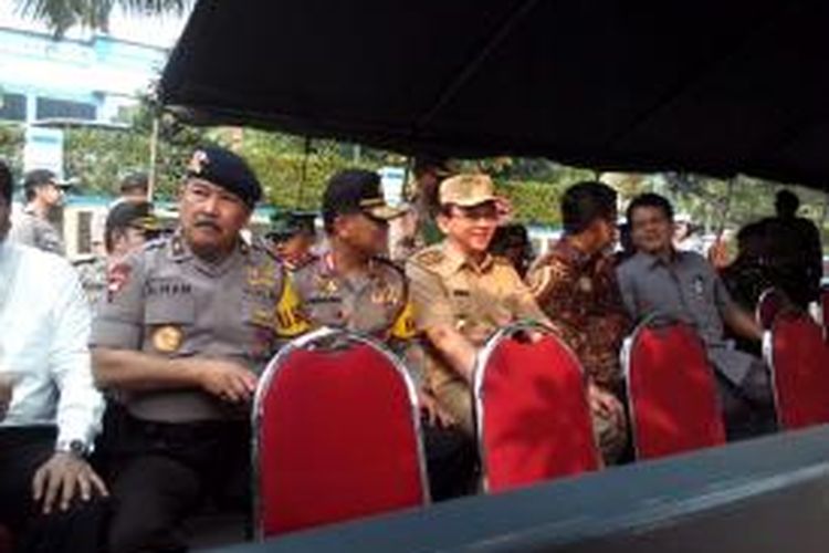 Wakil Gubernur DKI Jakarta Basuki Tjahaja Purnama dan Kepala Polda Metro Jaya Irjen Pol Unggung Cahyono