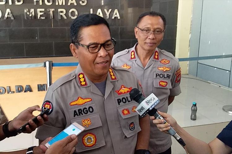 Kabid Humas Polda Metro Jaya Kombes Argo Yuwono di Polda Metro Jaya, Jakarta Selatan, Senin (8/7/2019).