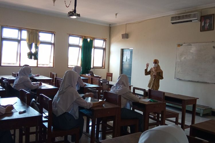 suasana PTM pertama di SMK N 1 Yogyakarta