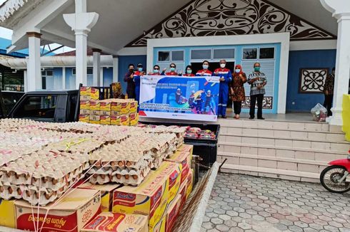 200 Paket Sembako Dibagikan untuk Korban Banjir di Tanjung Uban
