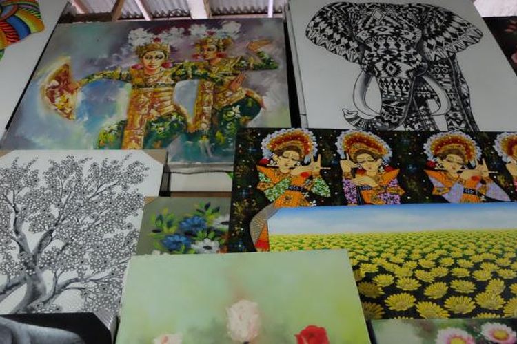 Lukisan jadi pilihan oleh oleh saat berkunjung ke Bali.