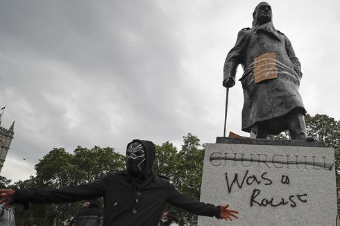 Demo George Floyd, 5 Patung Tokoh Dunia Ini Dirusak Massa dan Ada yang Dibuang