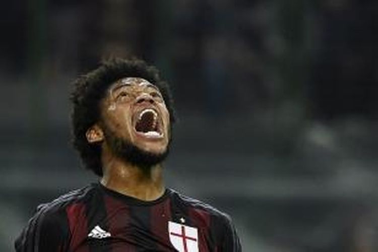 Ekspresi Luiz Adriano saat AC Milan berhadapan dengan Napoli, awal Oktober 2015. 