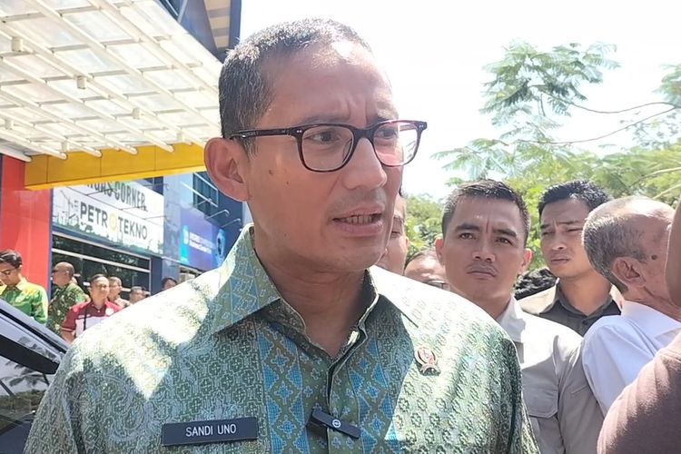 Menteri Pariwisata dan Ekonomi Kreatif (Menparekraf) Sandiaga Salahudin Uno, pada Jumat (11/8/2023).