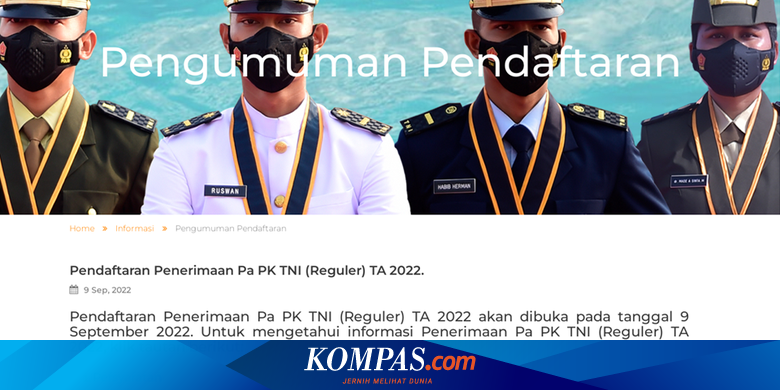 Rekrutmen Perwira Prajurit Karier TNI 2022 untuk D4 dan S1, Ini Informasinya - Vimarsana News