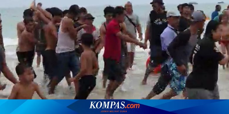 Detik-detik Seorang Brimob Tewas Terseret Ombak Saat Berenang Bersama Anak